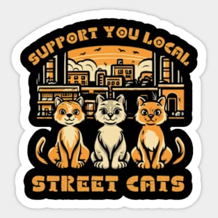 Support-your-local-street-cats Sticker